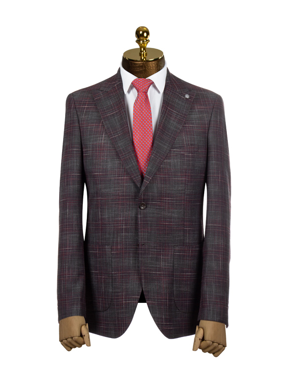 کت تک قرمز چهارخانه ال سی من 6