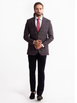 کت تک قرمز چهارخانه ال سی من 6