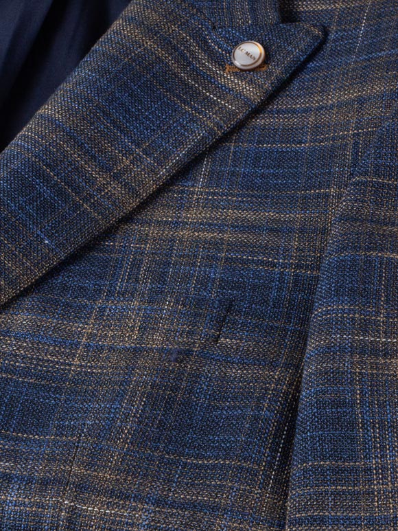 کت تک مردانه سرمه ای چهارخانه ال سی من 