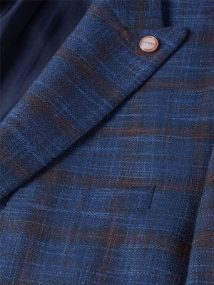 کت تک چهارخانه سرمه ای ال سی من 