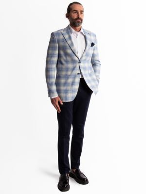 کت تک مردانه چهارخانه ال سی من 306