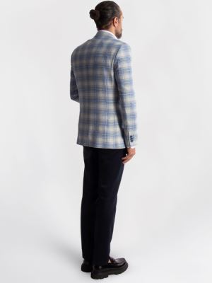 کت تک مردانه چهارخانه ال سی من 306