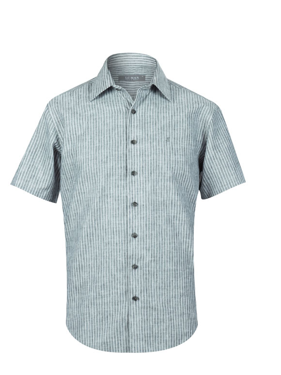 پیراهن آستین کوتاه مردانه راه راه ال سی من 199