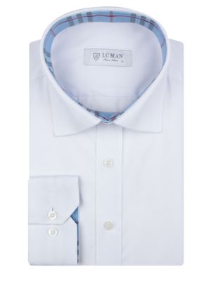 پیراهن آستین بلند سفید ال سی من 3