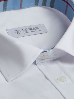 پیراهن آستین بلند سفید ال سی من 3