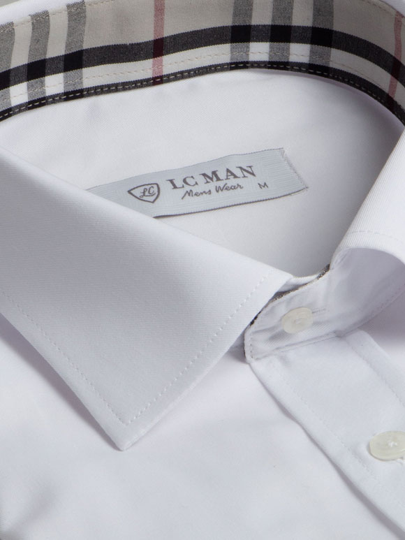 پیراهن آستین بلند سفید ال سی من 4