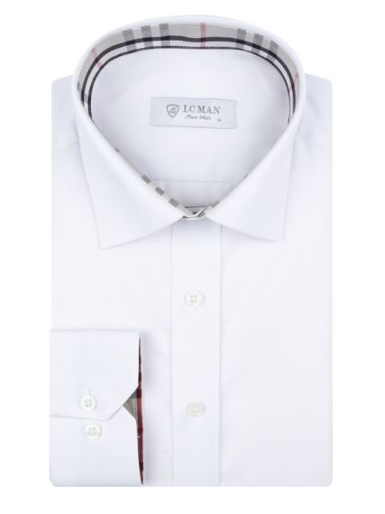 پیراهن سفید آستین بلند ال سی من 1