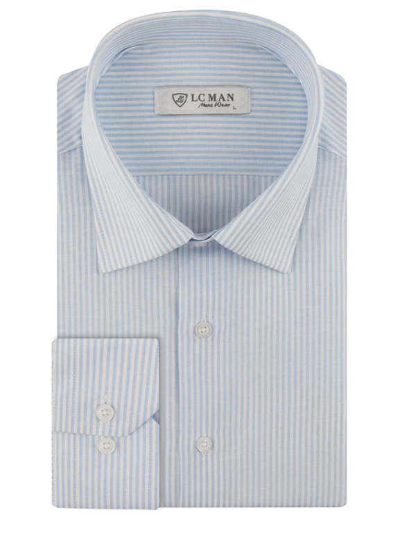 پیراهن آستین بلند مردانه راه راه ال سی من 025