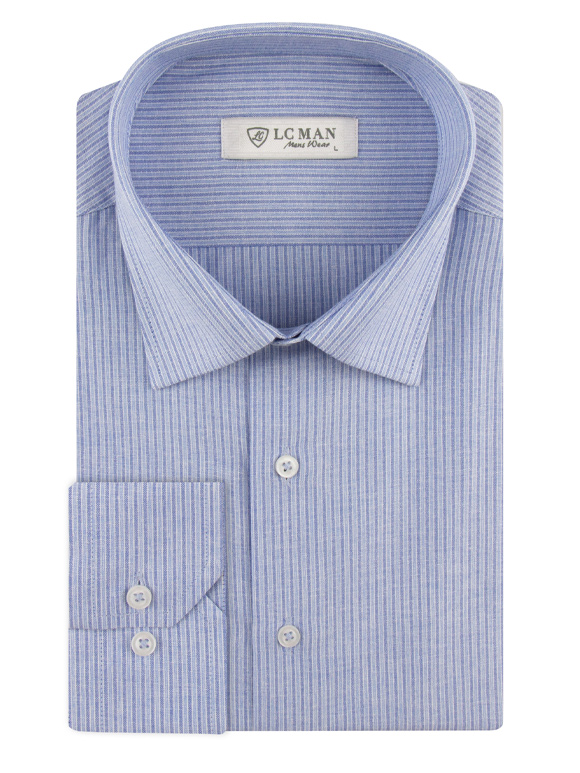 پیراهن مردانه آستین بلند راه راه ال سی من 025