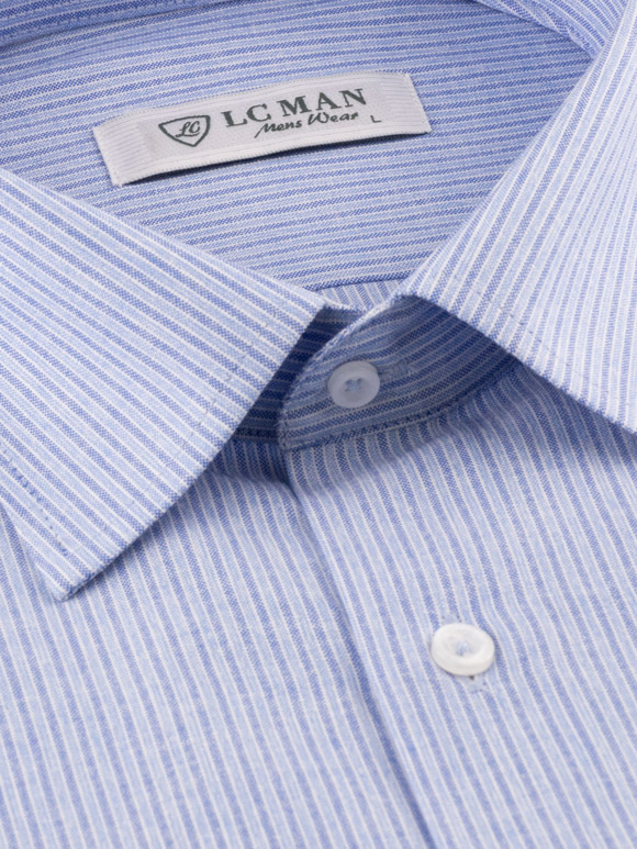 پیراهن مردانه آستین بلند راه راه ال سی من 025