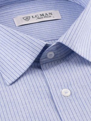 پیراهن مردانه آستین بلند راه راه ال سی من 025