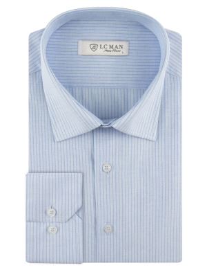 پیراهن مردانه آستین بلند راه راه ال سی من 025