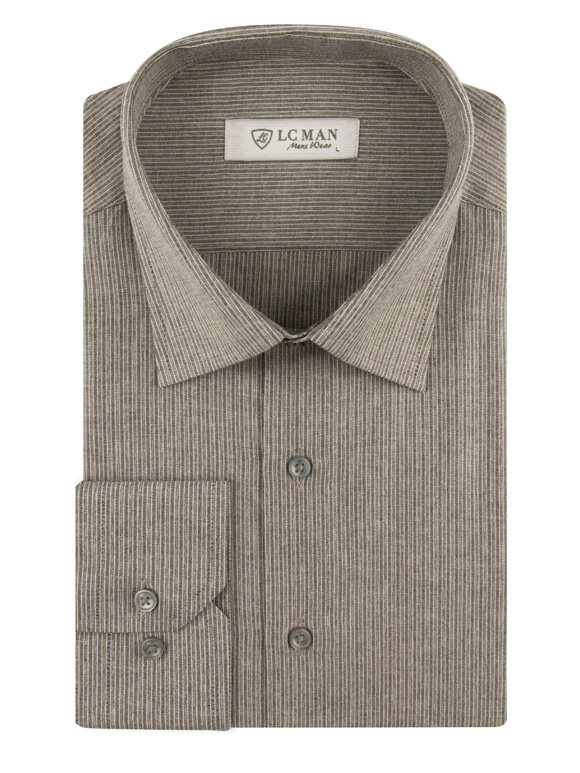 پیراهن مردانه آستین بلند راه راه ال سی من 025