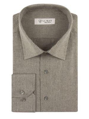 پیراهن مردانه آستین بلند راه راه ال سی من 025