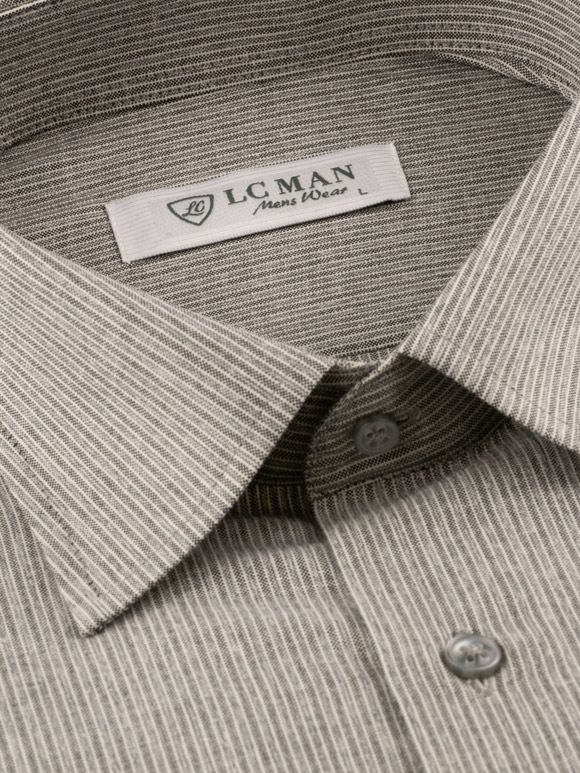 پیراهن مردانه آستین بلند راه راه ال سی من 025