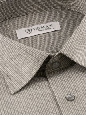 پیراهن مردانه آستین بلند راه راه ال سی من 025