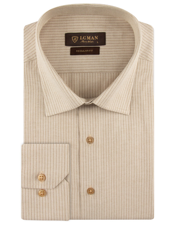 پیراهن مردانه راه راه آستین بلند ال سی من 025