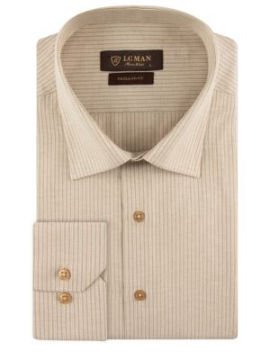 پیراهن مردانه راه راه آستین بلند ال سی من 025