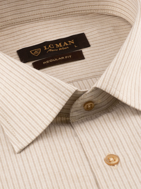 پیراهن مردانه راه راه آستین بلند ال سی من 025