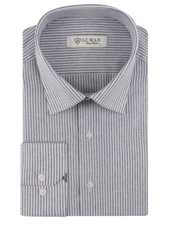 پیراهن مردانه آستین بلند راه راه ال سی من 025