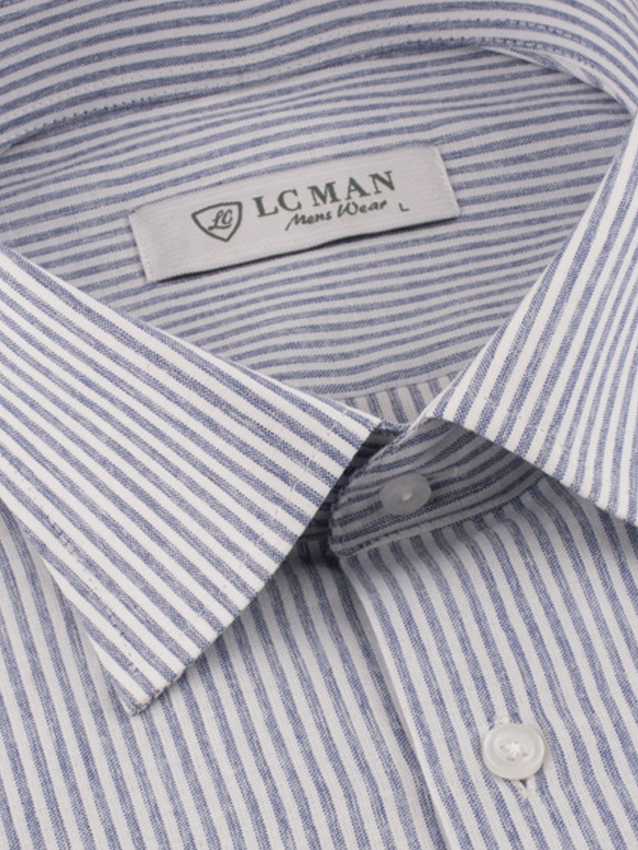 پیراهن مردانه آستین بلند راه راه ال سی من 025