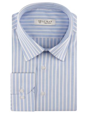 پیراهن مردانه راه راه آستین بلند ال سی من 026