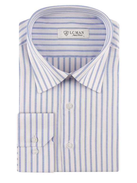 پیراهن مردانه راه راه آستین بلند ال سی من 026