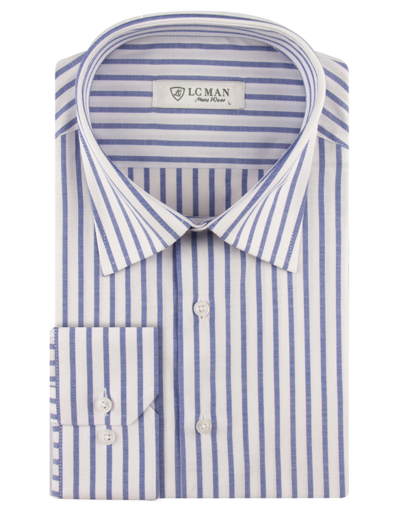 پیراهن مردانه راه راه آستین بلند ال سی من 026