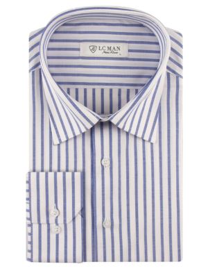 پیراهن مردانه راه راه آستین بلند ال سی من 026