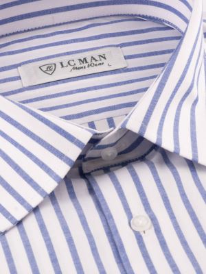 پیراهن مردانه راه راه آستین بلند ال سی من 026