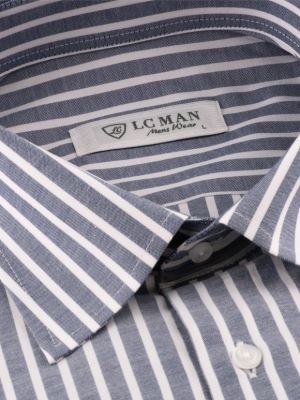 پیراهن مردانه راه راه آستین بلند ال سی من 026