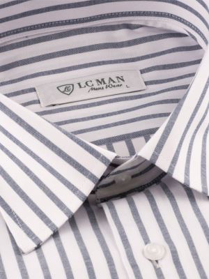 پیراهن مردانه راه راه آستین بلند ال سی من  026