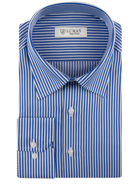 پیراهن مردانه راه راه آستین بلند ال سی من 020