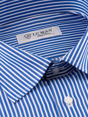 پیراهن مردانه راه راه آستین بلند ال سی من 020