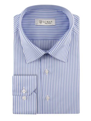 پیراهن مردانه راه راه آستین بلند ال سی من 020