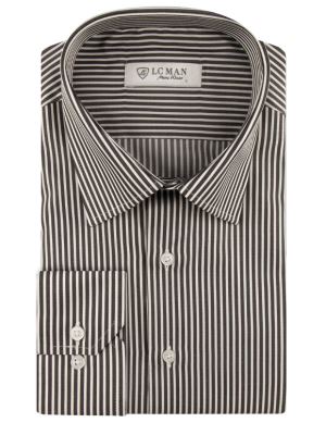 پیراهن مردانه راه راه آستین بلند ال سی من 020