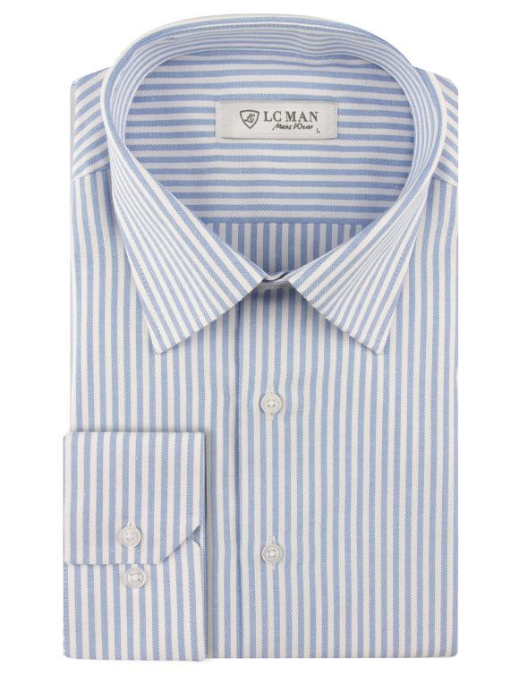 پیراهن مردانه راه راه آستین بلند ال سی من 021