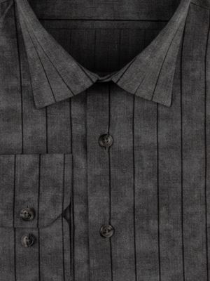 پیراهن طوسی راه راه آستین بلند ال سی من 27