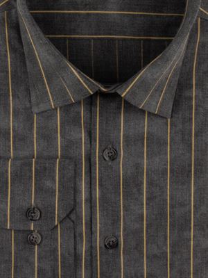 پیراهن طوسی راه راه آستین بلند ال سی من 72