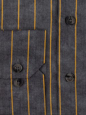 پیراهن مردانه طوسی راه راه آستین بلند ال سی من 2