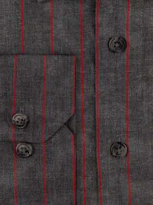 پیراهن طوسی تیره راه راه آستین بلند ال سی من 3
