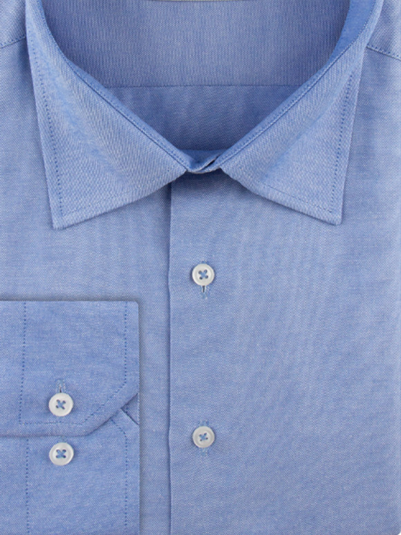 پیراهن مردانه آبی آستین بلند ال سی من 2