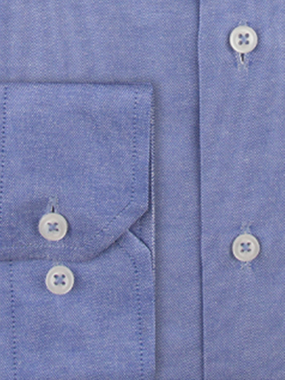 پیراهن مردانه آبی تیره ساده آستین بلند ال سی من