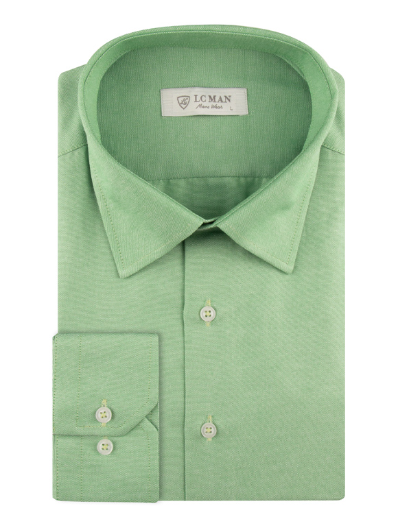 پیراهن مردانه سبز روشن آستین بلند ال سی من 2