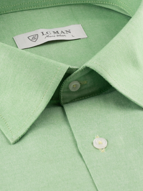 پیراهن مردانه سبز روشن آستین بلند ال سی من 2