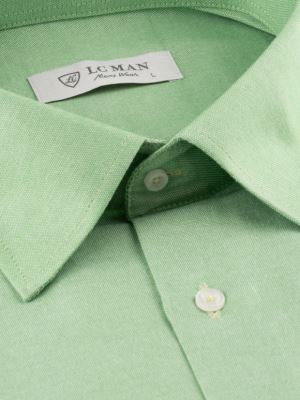 پیراهن مردانه سبز روشن آستین بلند ال سی من 2