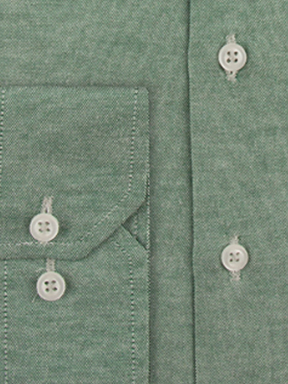 پیراهن مردانه سبز ساده آستین بلند ال سی من 2