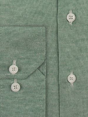 پیراهن مردانه سبز ساده آستین بلند ال سی من 2