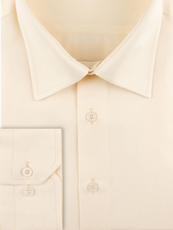 پیراهن مردانه کرم آستین بلند ال سی من 022