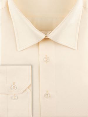 پیراهن مردانه کرم آستین بلند ال سی من 022